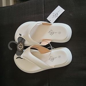 White Fashion Flip Flops